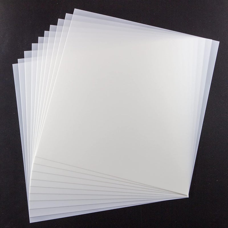 neglex 10PCS 7mil Blank Mylar Stencil Sheets,12X12 inch Milky Translucent PET Blank Stencils Sheets,Template Material for Cutting Machines, Laser Cutting, Food-Safe Craft Plastic - Image 1